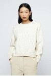 BEIGE MOTTLED KNIT JUMPER